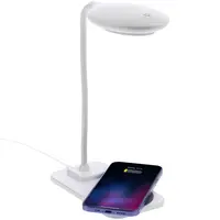 Заказать Настольная лампа с беспроводной зарядкой Modicum, белая